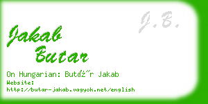 jakab butar business card